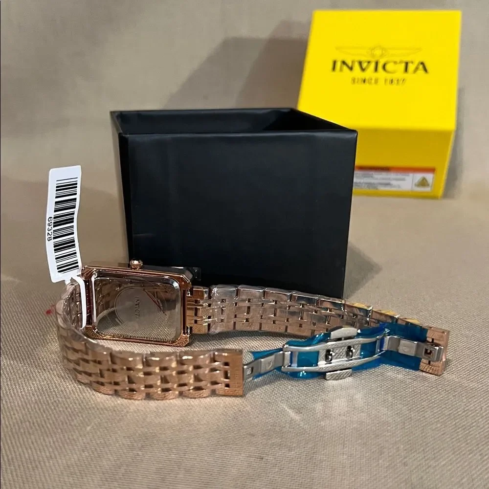 Invicta Wildflower Princess Rose Gold Watch Black Dial NWT